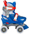 Nijdam Geo Metricker - Rolschaatsen - Verstelbaar 33-36 - Blauw/Rood/Wit/Zilvergrijs
