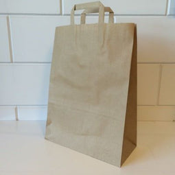 Klika - Draagtassen bruin kraft 32/15x43 250st - 2 stuks