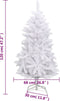 vidaXL - Kunstkerstboom - met - scharnieren - en - standaard - 120 - cm - wit