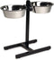 Beeztees Standaard - Dinerset Hond - 2 RVS bakken - Zwart - 25 cm
