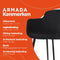 Alterego Armada - Zwart Fluweel - Met Armleuningen - 59x54x80cm