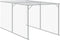 vidaXL - Kippenhok - met - ren - 117x1221x123 - cm - staal - antracietkleurig