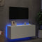 vidaXL - Tv-wandmeubel - met - LED-verlichting - 100x35x41 - cm - wit