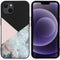 iPhone 13 Hoesje Siliconen - iMoshion Design hoesje - Meerkleurig / Graphic Marble Pink