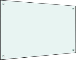 vidaXL - Spatscherm - keuken - 80x50 - cm - gehard - glas - wit