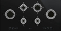 Smeg PVL6106CN - Gaskookplaat - 6 zone(s) - Zwart Titanium