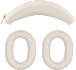Somstyle Cover Geschikt voor Sony WH-1000XM4 & WH-1000XM3 Koptelefoon - Siliconen Hoes voor Oorkussens & Hoofdband - Beige