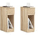 SoBuy FBT111-Nx2 - Nachtkastje Set van 2 - Smalle Bijzettafels met Lade - Naturel (2 stuks)