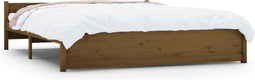 vidaXL - Bedframe - massief - hout - honingbruin - 200x200 - cm