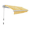 vidaXL - Luifel - handmatig - uittrekbaar - 300 - cm - geel/wit