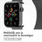 imoshion Milanees magnetisch bandje - Geschikt voor Apple Watch 1, 2, 3, 4, 5, 6, 7, 8, 9, 10 (42 mm), SE - 38/40/41 mm - Grijs - M