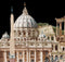 Thea Gouverneur - Borduurpakket met telpatroon - 499.05 - Voorgesorteerde DMC Garens - Rome Italië - Zwart Aida - 79 cm x 50 cm - DIY Kit