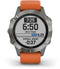 Garmin fēnix 6 - Smartwatch - GPS multi-sport met muziek - Grijs (Oranje)