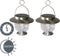 Ranex Karz - Buitenlamp op zonne energie met sensor/bewegingsmelder - 2 lichts - Ø 160 mm - Staal