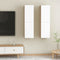 vidaXL - Tv-meubels - 2 - st - 30,5x30x110 - cm - bewerkt - hout - wit - sonoma - eiken