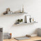 vidaXL - Fotoplanken - U-vormig - 60x9x3 cm - grijs (2 stuks)