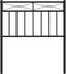 vidaXL - Hoofdbord - 75 - cm - metaal - zwart