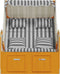 vidaXL - Strandstoel - met - kussens - poly - rattan - en - hout - wit - en - grijs