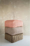Bazar Bizar - De Oh my Gee poef - Katoenen poef - Beige - 60 x 60 x 25 cm