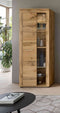 Furnilux Jam - Vitrinekast - Praktische indeling - Eiken - 35x60x159cm