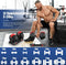 DH FitLife Verstelbare Halterset - 12-in-1 systeem - 3-24 kg per halter - Zwart (2x 24 kg)