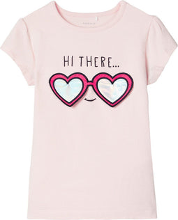 NAME IT NMFHAPINA SS TOP BOX - T-shirt - Korte mouw - Roze