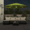 vidaXL - Wandparasol - met - LEDs - 290 - cm - appelgroen