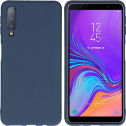 iMoshion Hoesje Geschikt voor Samsung Galaxy A7 (2018) Hoesje Siliconen - iMoshion Color Backcover - Donkerblauw