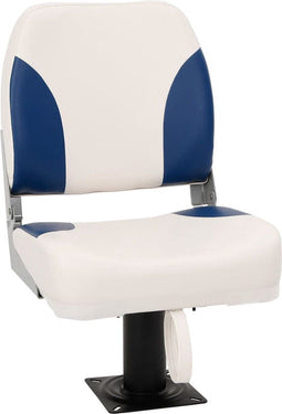 vidaXL - 2-delige - Bootstoelenset - inklapbaar - 41x36x48 - cm - blauw - en - wit