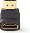 Nedis CVGB34901BK - HDMI adapter - 90° gehoekte connector - Zwart