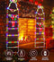 Outdoor kerstverlichting LED ladder kerstman 200 cm - batterij - 150 lampjes - multicolor