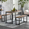 SoBuy Eettafelset - Eettafel met 2 Banken - 110 x 58 x 74 cm - Max. 150 kg - Bruin / Zwart