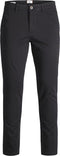 JACK&JONES JPSTMARCO JJBOWIE SA - Chinobroek - Slim fit met stretch - Zwart - Maat W33 X L30