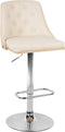 Set van 2 barstoelen VANCOUVER Kunstleer Draaibaar Beige