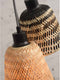 GOOD&MOJO Hanglamp Kalimantan - Bamboe/Zwart - 44x44x36cm - 3L - Scandinavisch,Bohemian - Hanglampen Eetkamer, Slaapkamer, Woonkamer