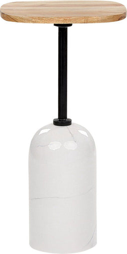 Bijzettafel lichthout/wit OASIS