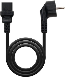 Nanocable 10.22.0102-L2 - CEE7/7 Haaks Mannelijk C13 stekker Recht - 2 m - Zwart
