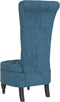 vidaXL - Stoel - hoge - rugleuning - met - knopen - fluweel - blauw