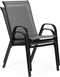 Tuinstoel grijs - 90.5 x 72 x 55 cm - gepoedercoat staal - 2 stuks