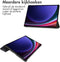 imoshion Tablet Hoes Geschikt voor Samsung Galaxy Tab S9 11.0 inch Plus / Tab S10 Plus - imoshion Design Trifold Bookcase - Zwart /Black Marble