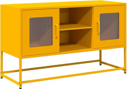 vidaXL - Tv-meubel - 100,5x39x60,5 - cm - staal - mosterdgeel