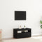 vidaXL - TV-kast - met - LED-verlichting - - - Zwart - Eiken - - - 75x35x40 - cm - - - Bewerkt - Hout