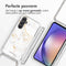 iMoshion Hoesje Geschikt voor Samsung Galaxy A54 (5G) Hoesje Met Koord - iMoshion Design Hoesje met Koord - Wit / White Marble