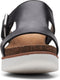 Clarks Lizby Ease - Plateau sandalen - Blokhak met klittenbandsluiting - Black Leather - Maat 41