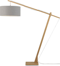 GOOD&MOJO Vloerlamp Montblanc - Bamboe/Lichtgrijs - 175x60x207cm - Scandinavisch,Bohemian - Staande lampen voor Woonkamer - Slaapkamer