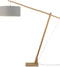 GOOD&MOJO Vloerlamp Montblanc - Bamboe/Lichtgrijs - 175x60x207cm - Scandinavisch,Bohemian - Staande lampen voor Woonkamer - Slaapkamer