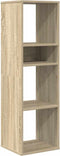 vidaXL - Boekenkast - 34x31x112 - cm - bewerkt - hout - sonoma - eikenkleurig