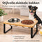 Ceruzo Dubbele Voerbak - RVS Bamboe - Antislip - Kleine Honden - 33x15x12.5 cm