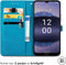 iMoshion Hoesje Geschikt voor Nokia G11 Plus Hoesje Met Pasjeshouder - iMoshion Mandala Bookcase - Turquoise
