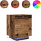 vidaXL - Bedside - Cabinets - met - LED - Lichten - 2 - stuks - Oude - Hout - 45x40x55 - cm